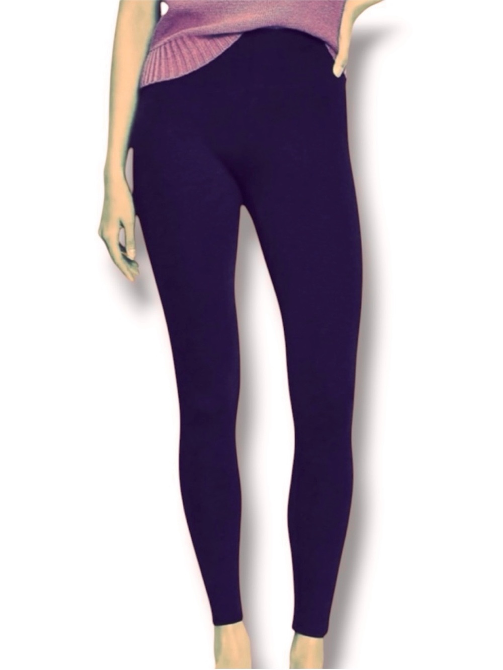 LOFT Pants Leggings Navy Blue Ankle Ponte Knit Compression Athleisure Size XL